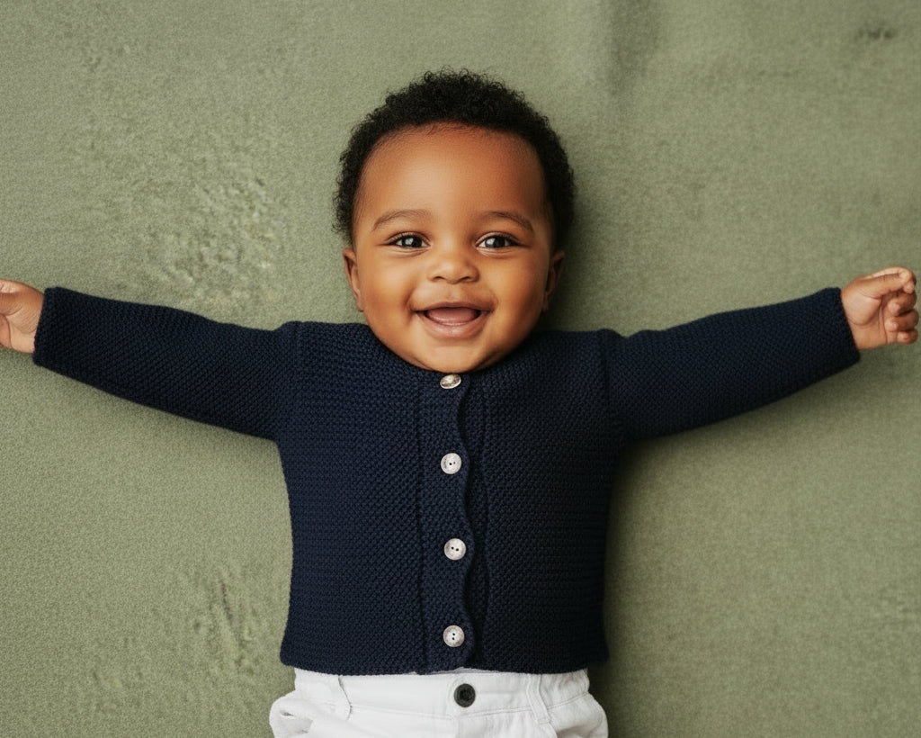 Merino wollen vest - blauw