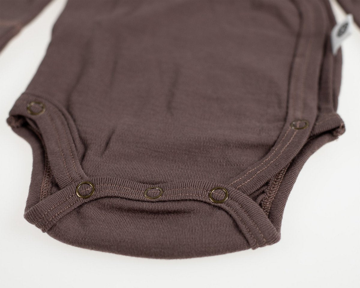 Wollen overslag romper peppercorn