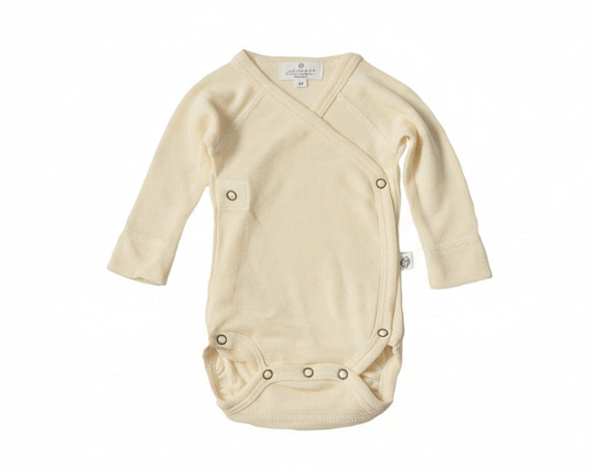 Wollen overslag romper naturel