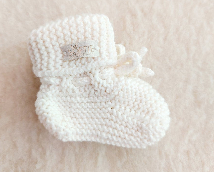 Merino wollen slofjes - wit