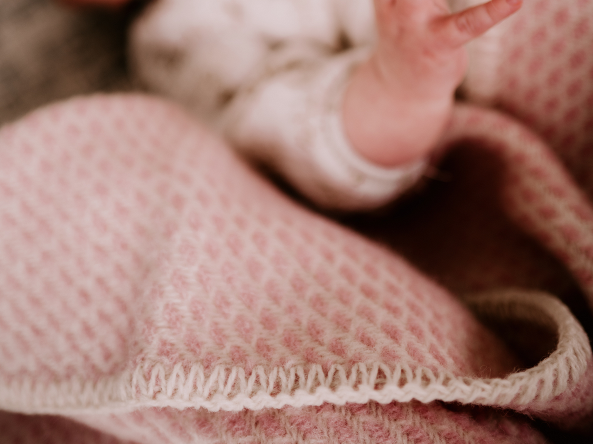 Wiegendeken - Pure New Wool | Roze