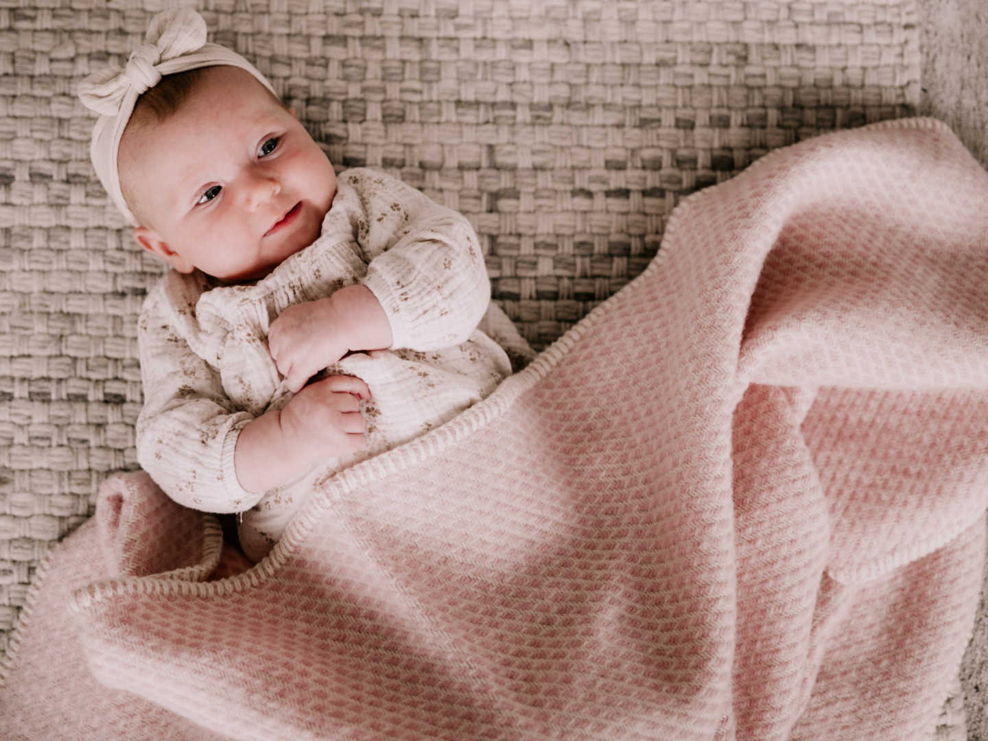 Wiegendeken - Pure New Wool | Roze