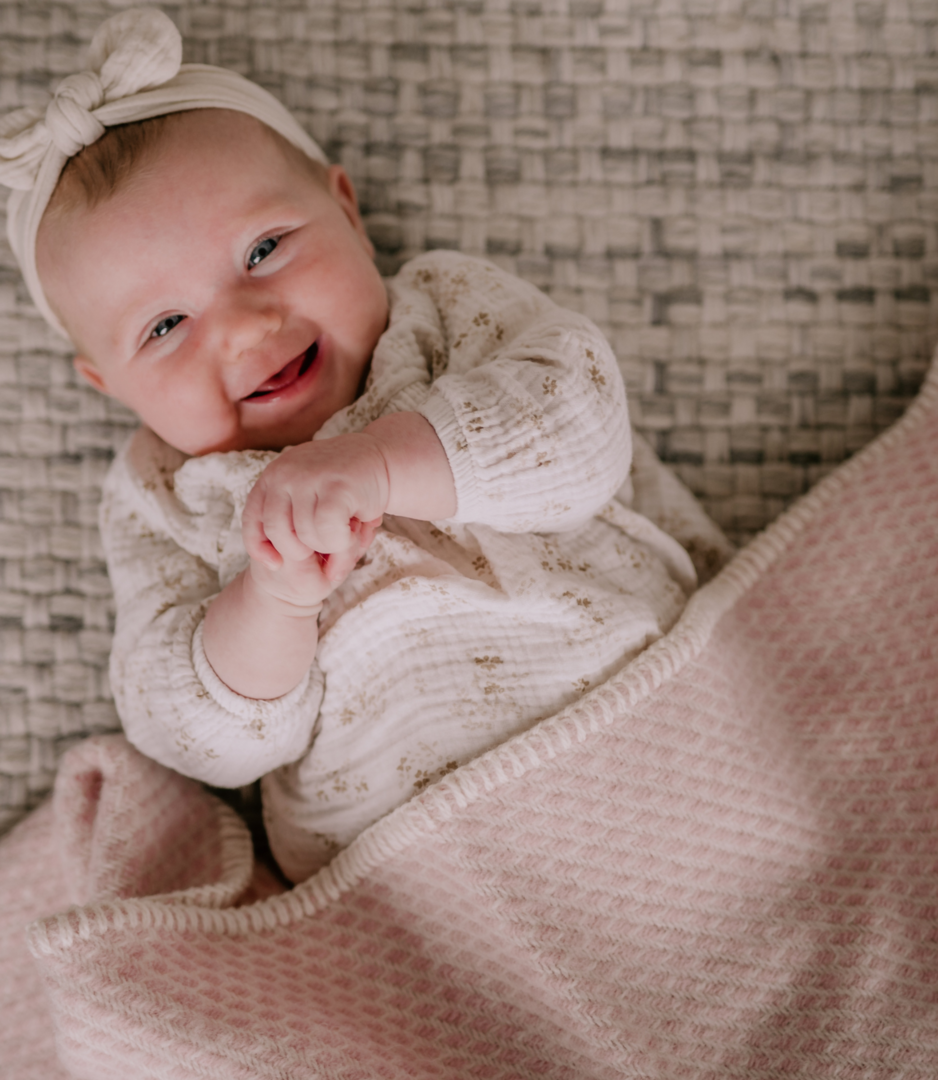 Wiegendeken - Pure New Wool | Roze