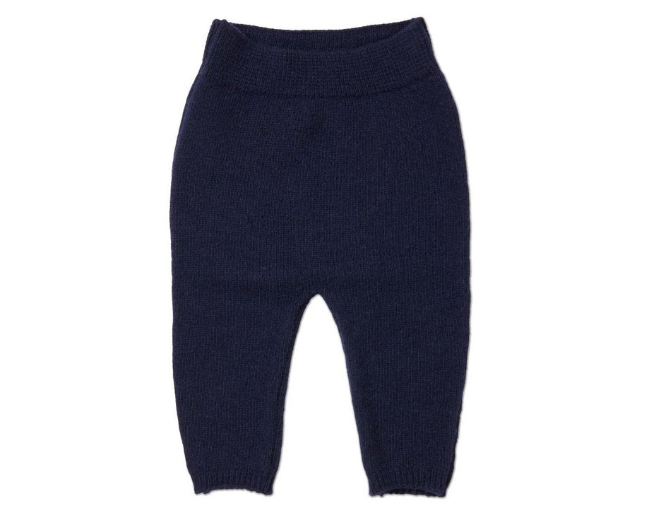 gebreide wollen broek blauw