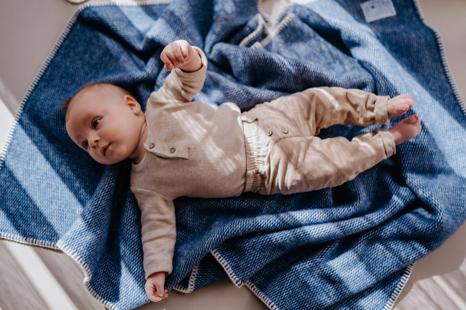 Crib blanket - Pure new wool - Gray