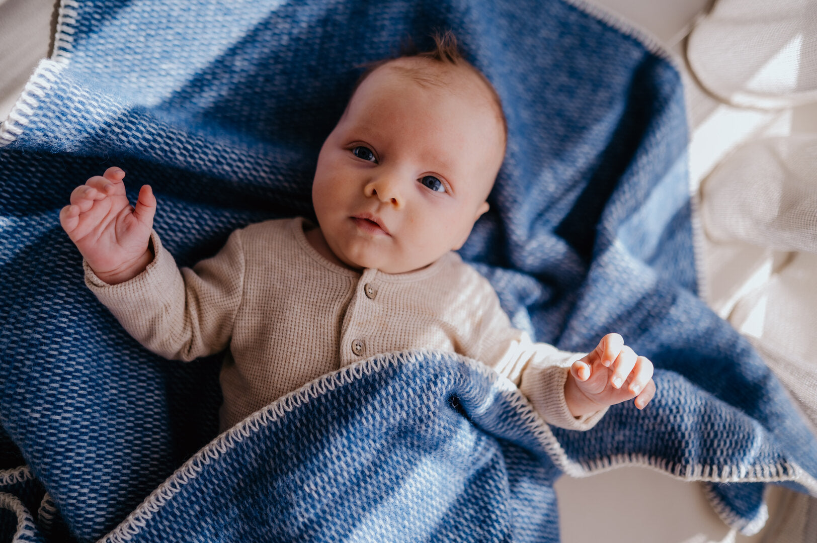 Crib blanket - Pure new wool - Gray