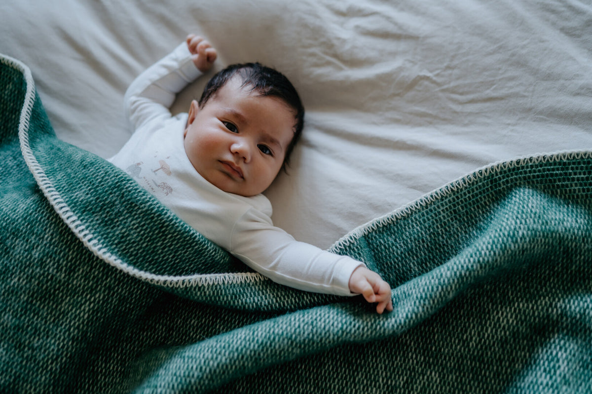 Crib blanket - Pure new wool - Gray