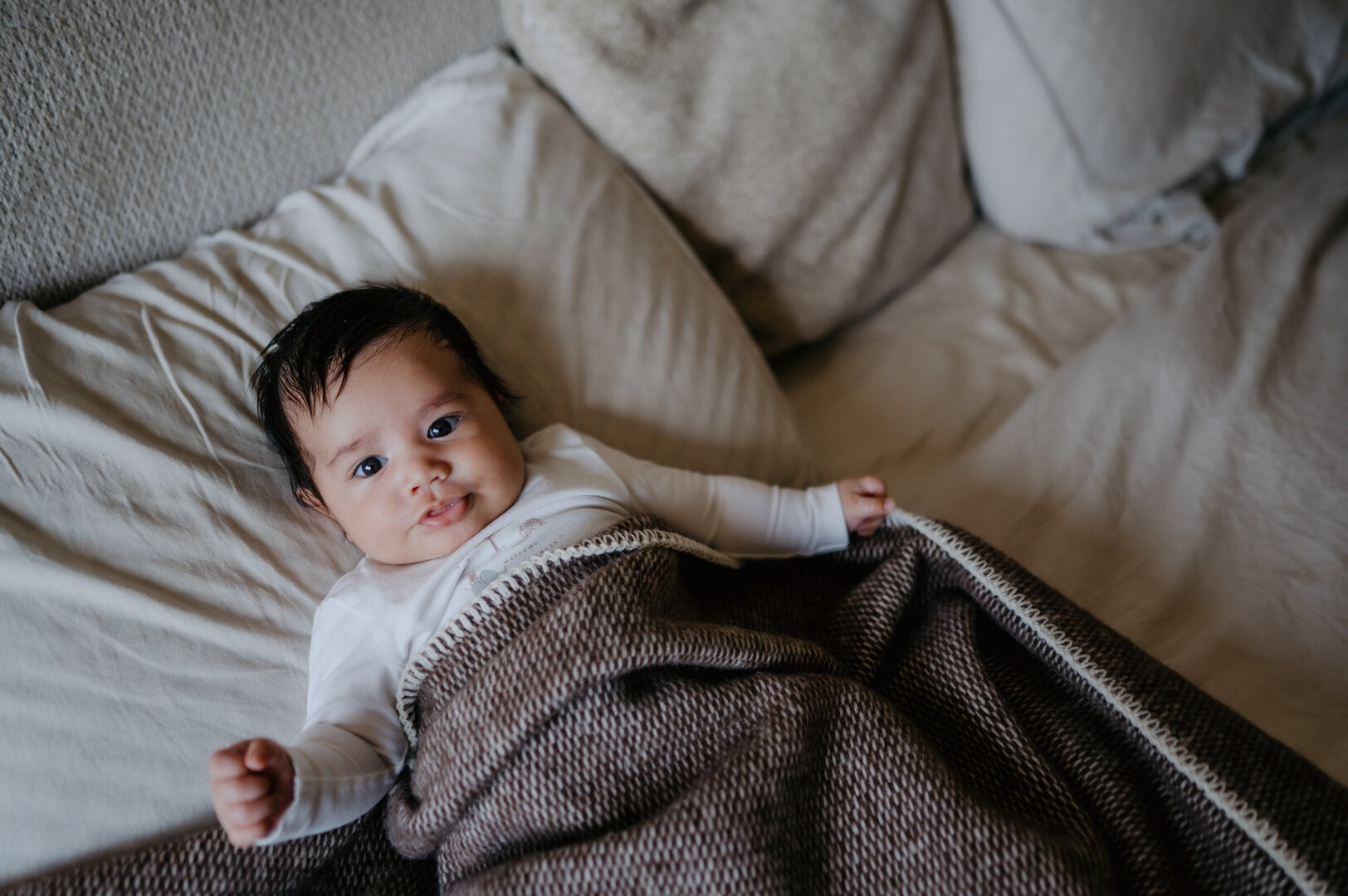 Wiegendeken - Pure New Wool | Choco