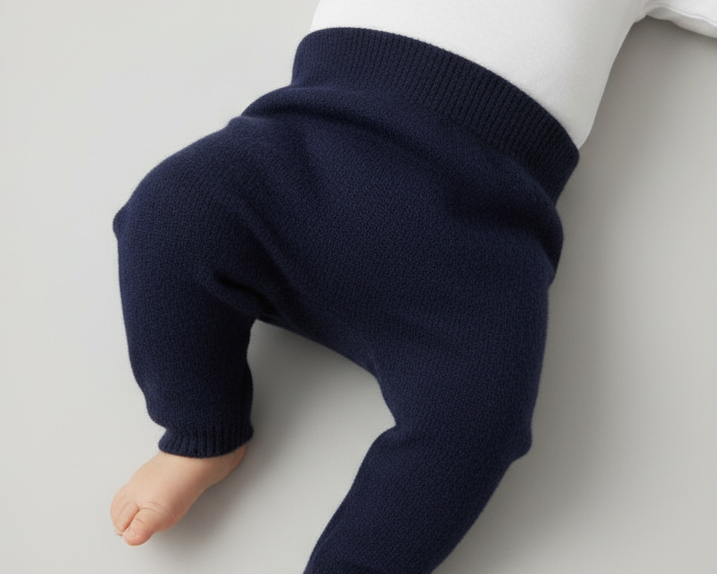 gebreide wollen broekje - blauw