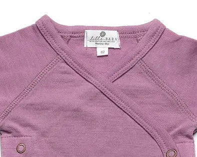 Overslagromper met korte mouw - Merinowol | Lavender Mist