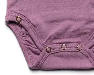 Overslagromper met korte mouw - Merinowol | Lavender Mist