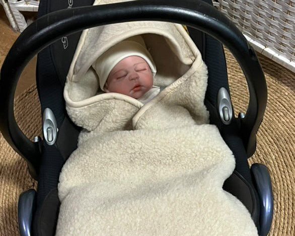 Wikkeldeken voor Maxi-Cosi & Autostoel – Merinowol | Latte