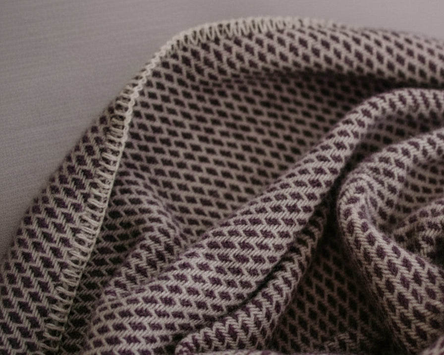 Wollen wiegendeken Paars