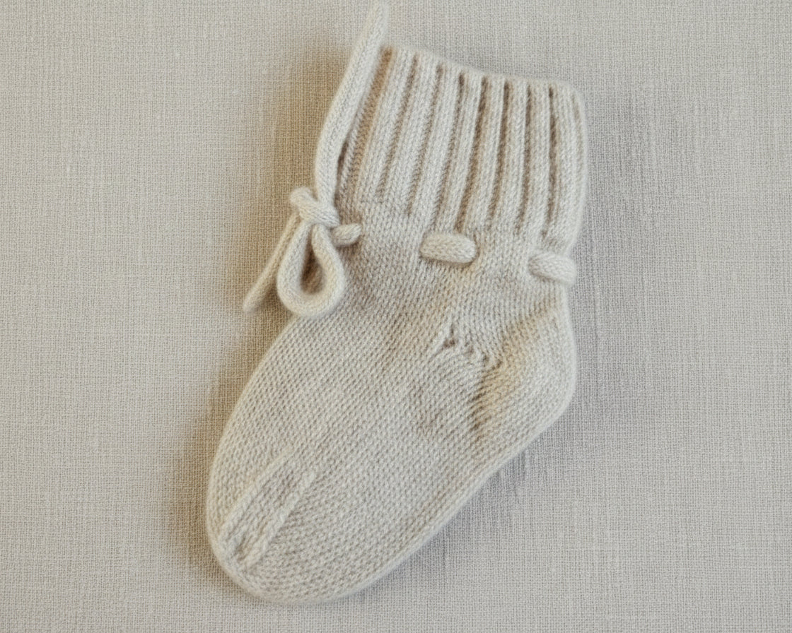 Merino wollen slofjes - beige