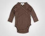 Wollen overslag romper peppercorn