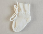 Merino wollen slofjes creme