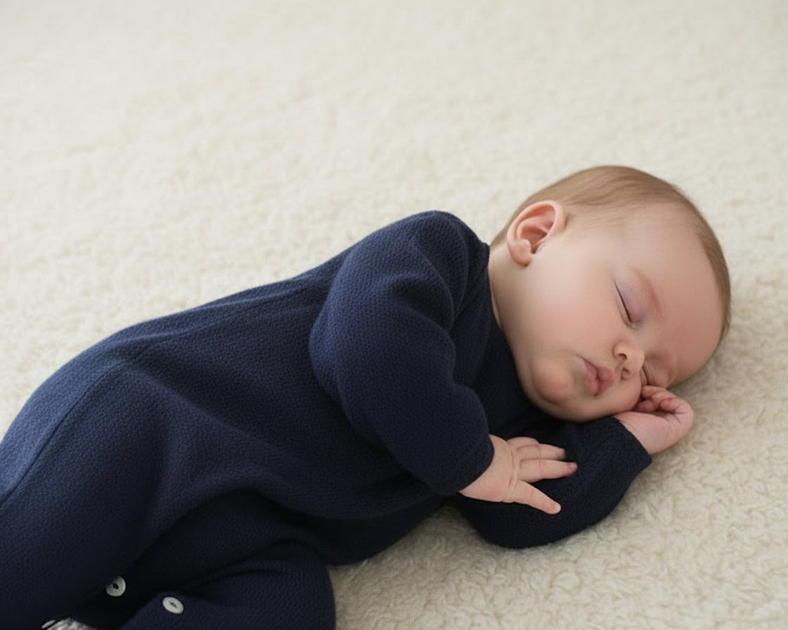 Wollen jumpsuit blauw