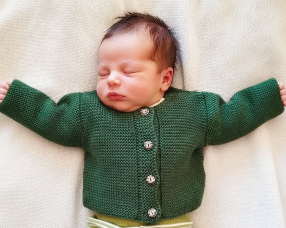 merino wollen vestje - groen