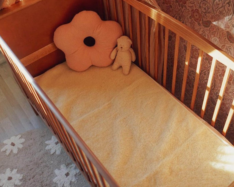 Wollen Ledikant Onderlegger 60x120 – 100% Merinowol | Lichtbruin