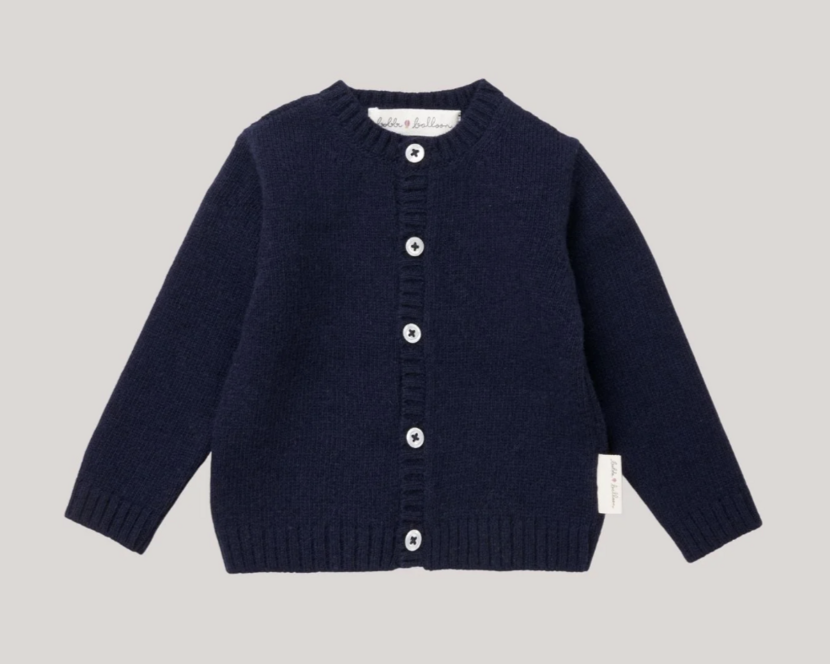 Gebreid wol vestje blauw