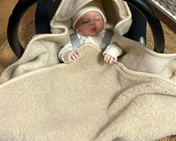 Wikkeldeken voor Maxi-Cosi & Autostoel – Merinowol | Latte