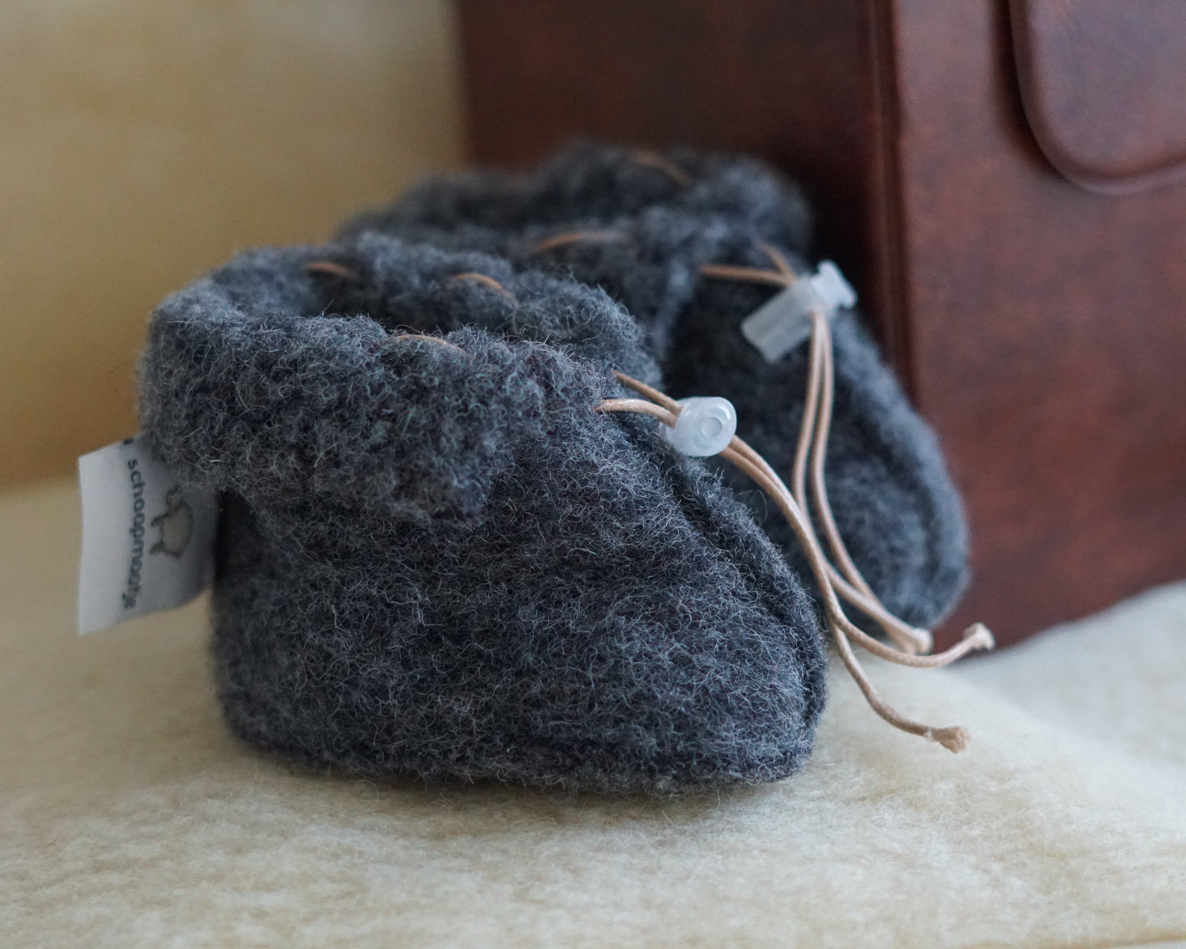 Merino wollen slofjes