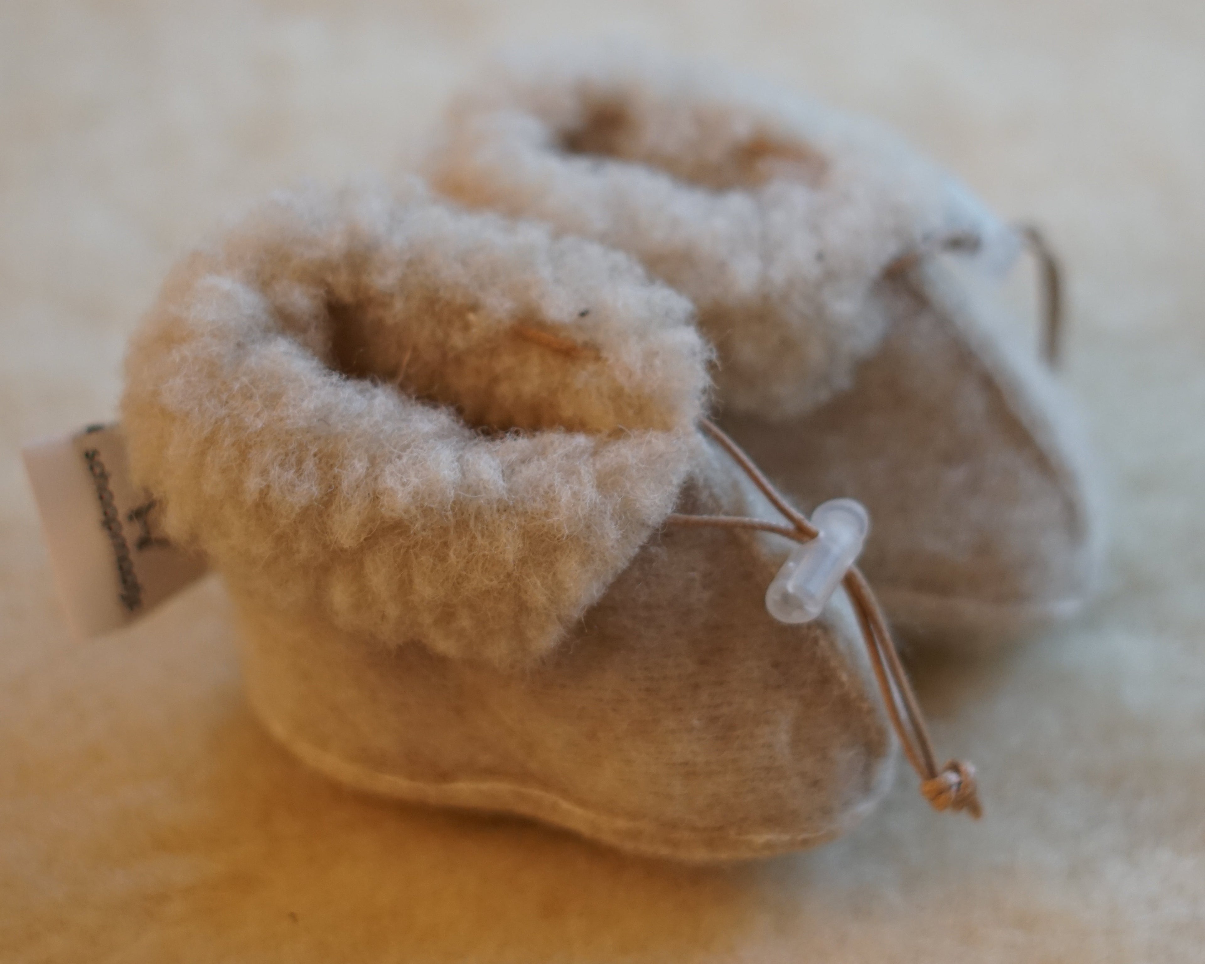 Merino slofjes latte