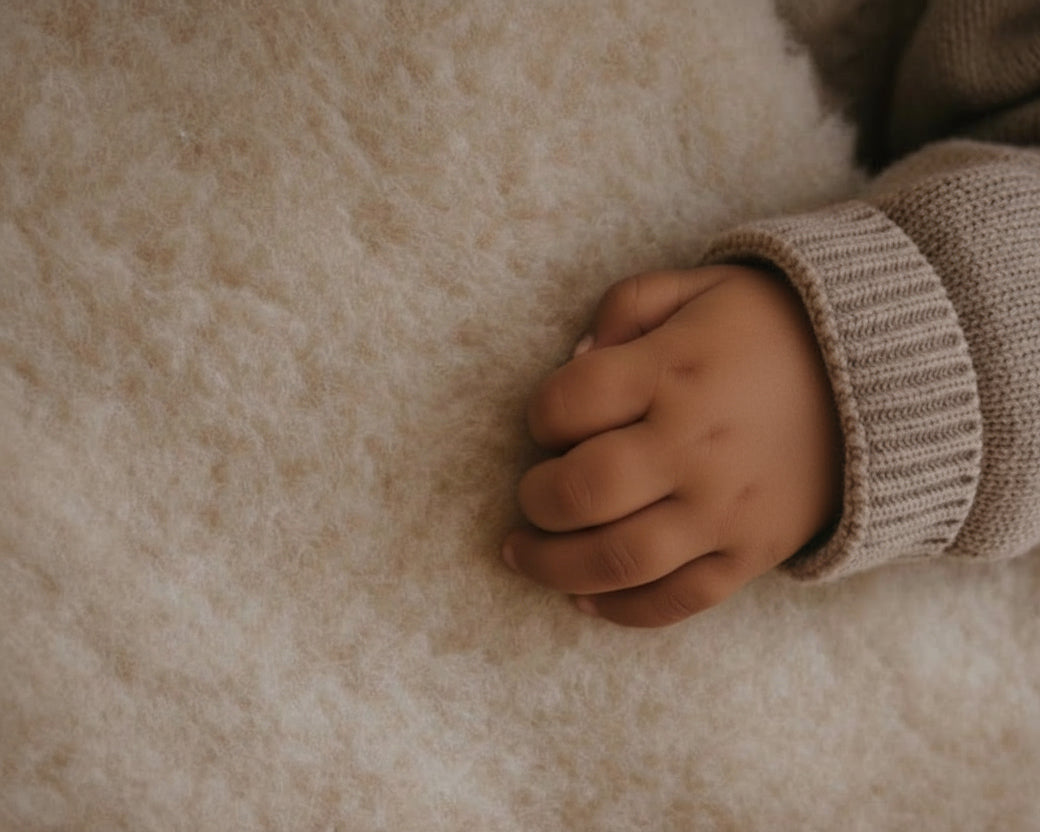 Wiegendeken - Merinowol | Lichtbruin