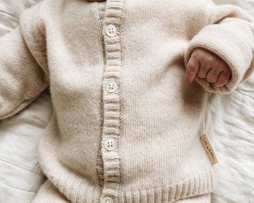 babywol vestje beige