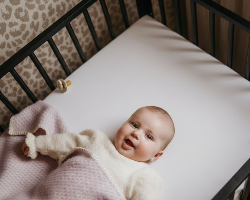 Wiegendeken - Pure new wool | Lila