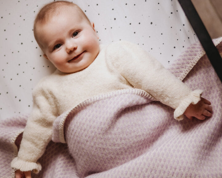 Wiegendeken - Pure new wool | Lila