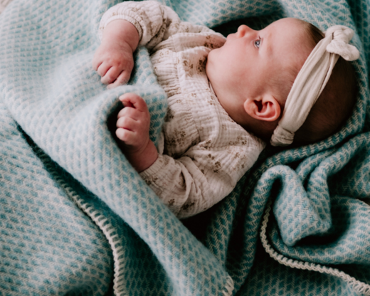 Wiegendeken - Pure new wool | Mint