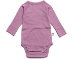 Merinowollen overslagromper Lavender