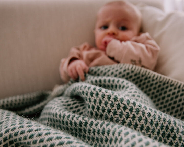 Wiegendeken - Pure New Wool | Bosgroen