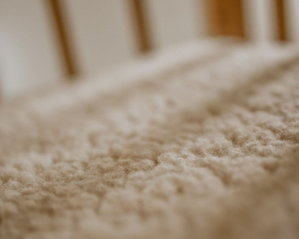 Wollen Ledikant Onderlegger 60x120 – 100% Merinowol | Lichtbruin