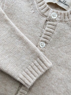 Knitted Cardigan - Baby Yarn | Beige