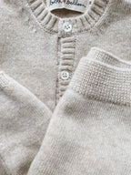 Knitted Cardigan - Baby Yarn | Beige