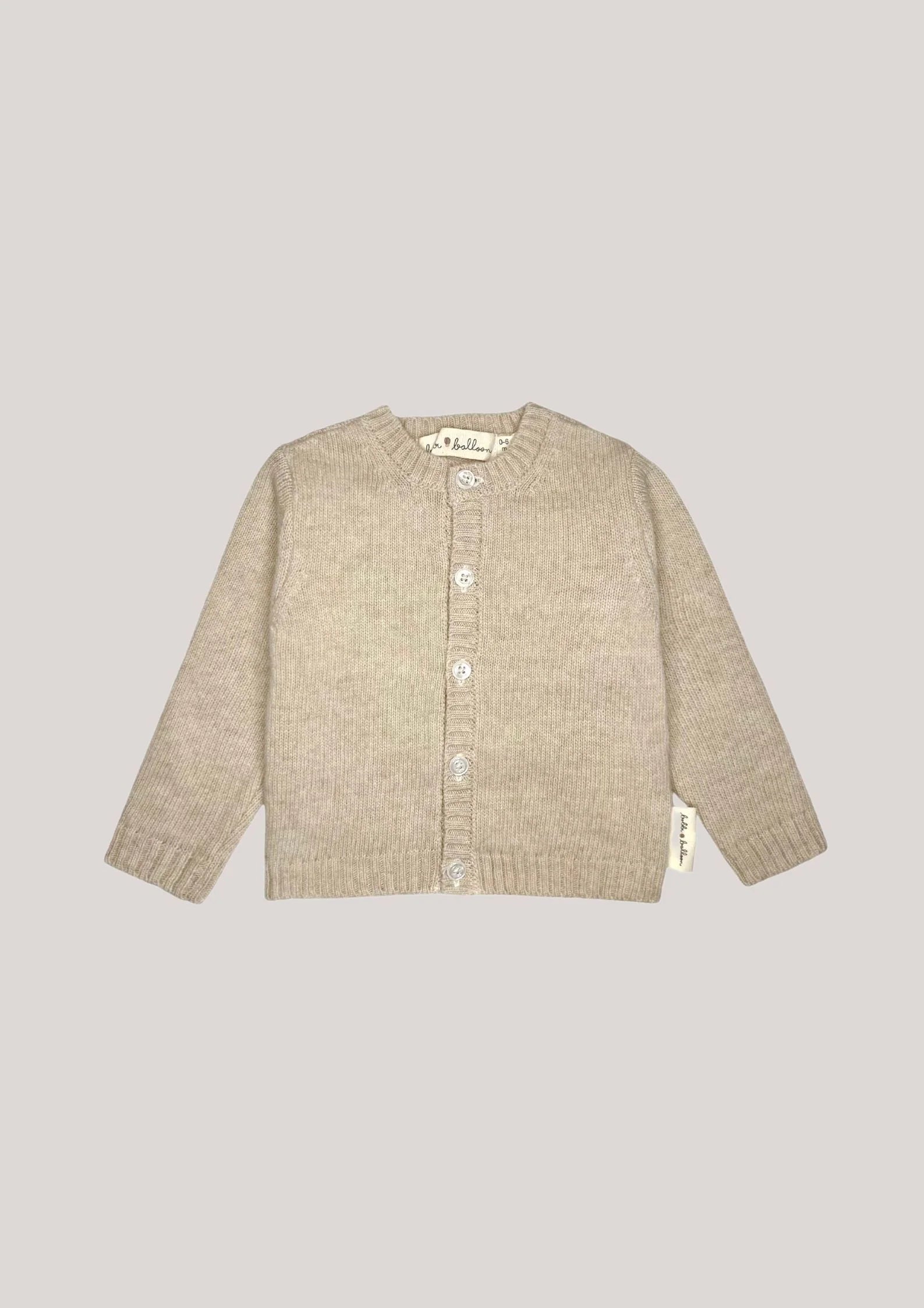 Knitted Cardigan - Baby Yarn | Beige
