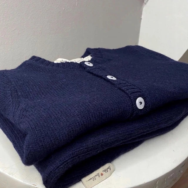 Knitted cardigan - Baby wool | Blue