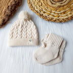 Baby booties & hat | 
 Cream