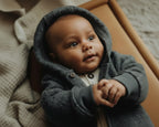Merinowollen baby jas grijs
