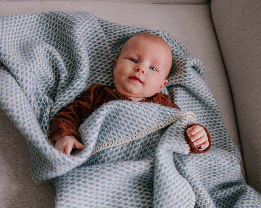 Cradle Blanket - Pure New Wool | Mint