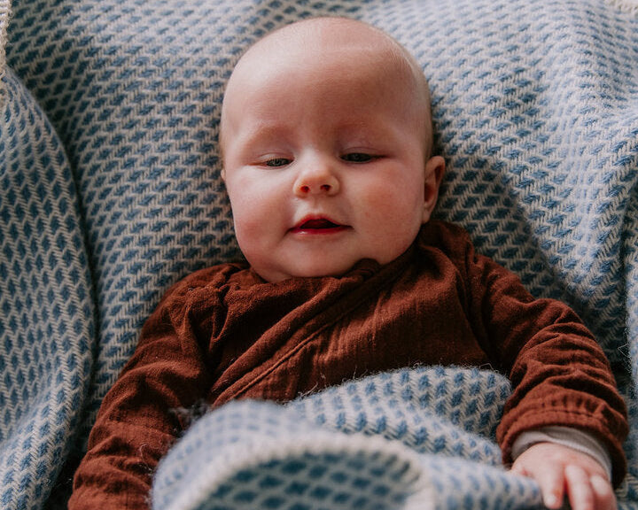 Cradle Blanket - Pure New Wool | Mint