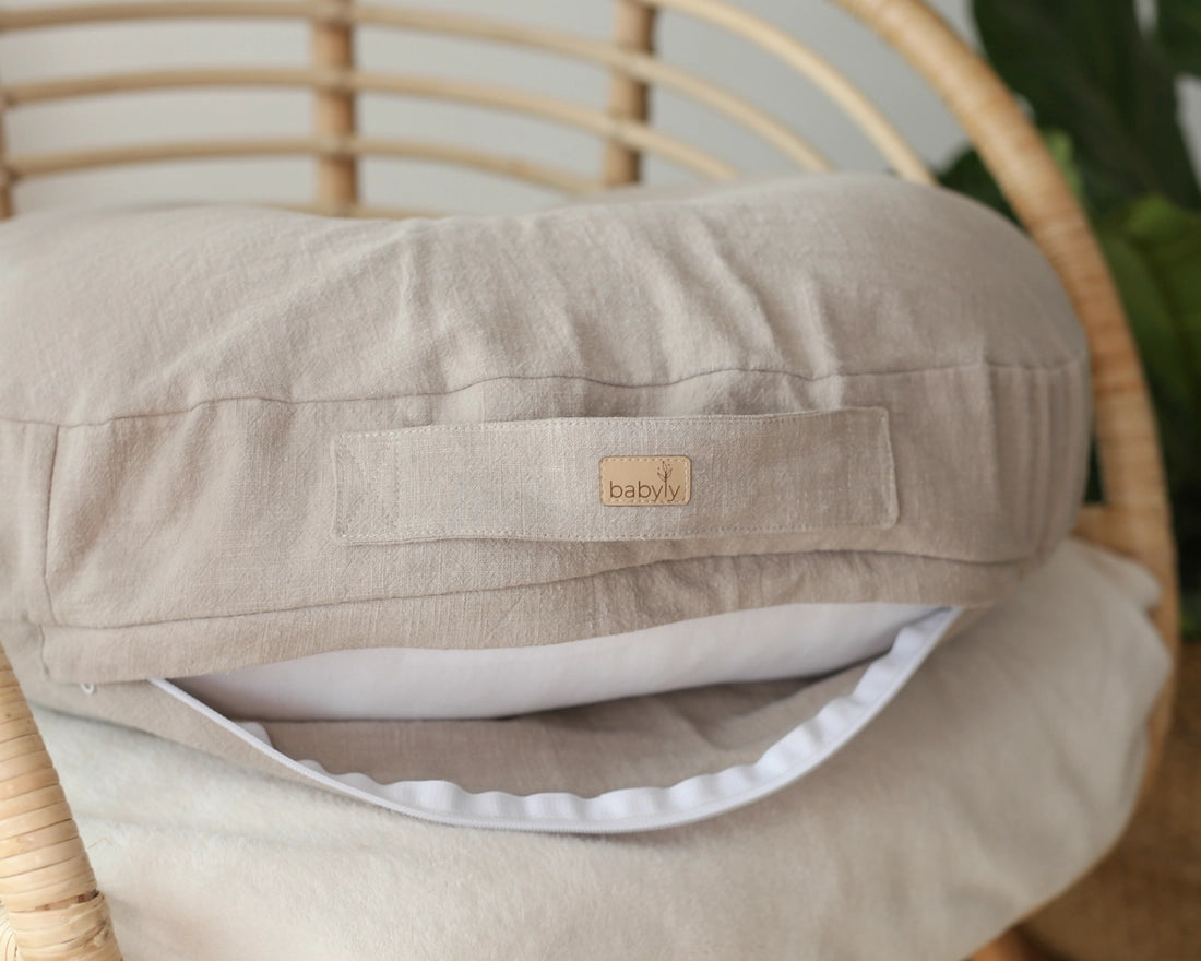 Voedingskussen - Linnen | Beige