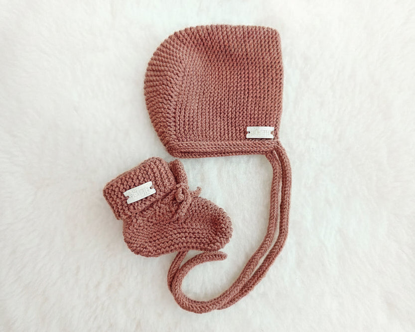 Wollen baby slofjes - Oranje