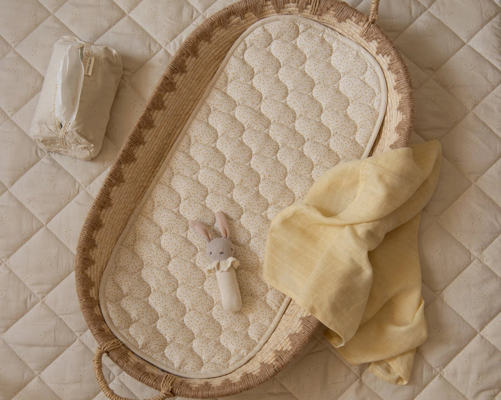 Verschoonmand voering - Organisch katoen | Madeliefjes