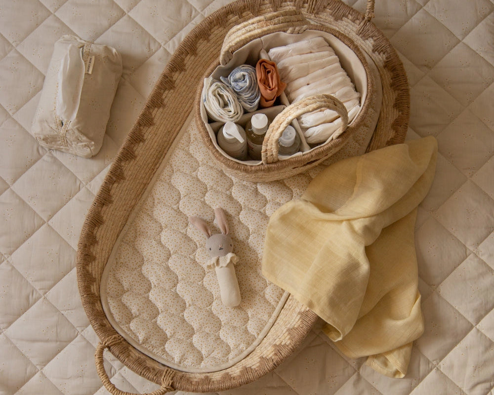 Verschoonmand voering - Organisch katoen | Madeliefjes