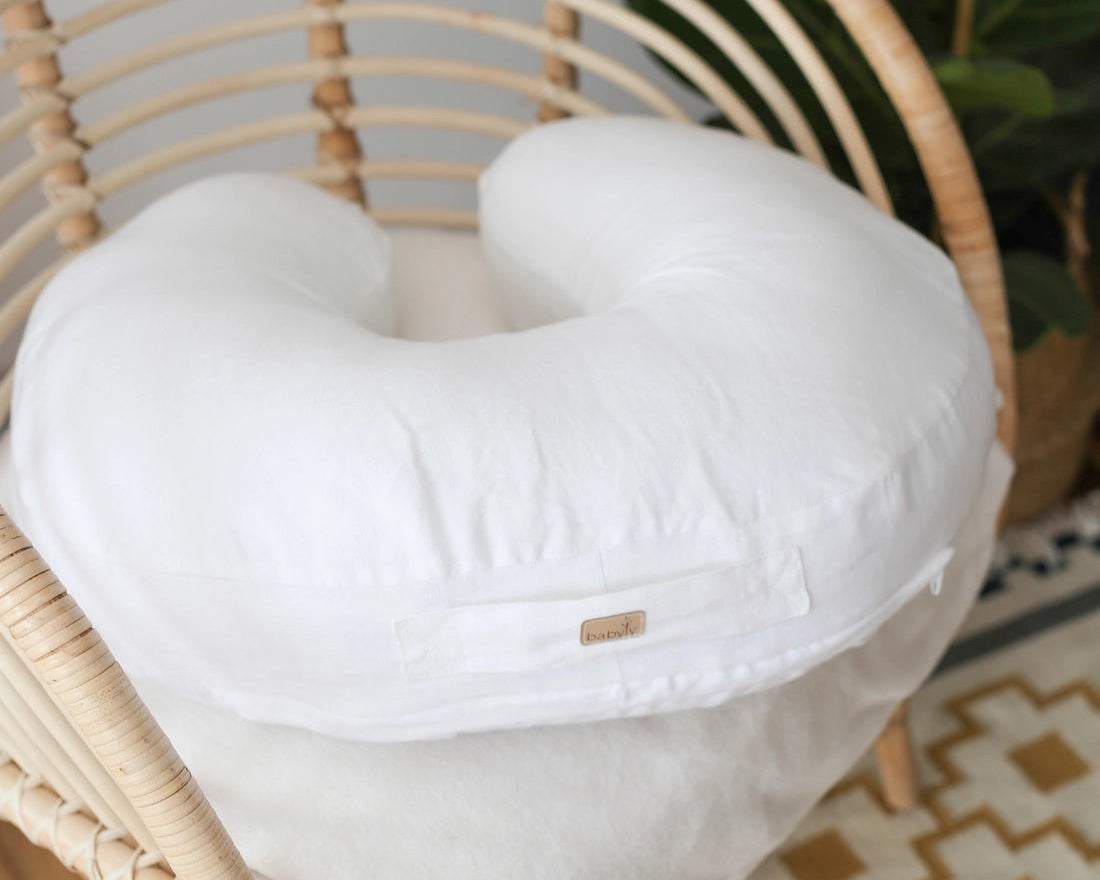 Voedingskussen - Linnen | Wit