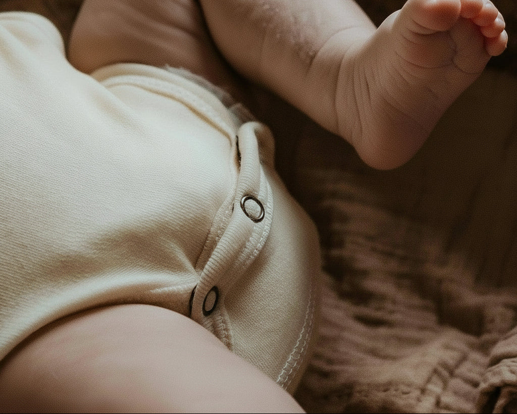 Wollen overslag romper natura;