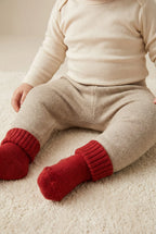 Knitted shorts - Merino wool | Garlic